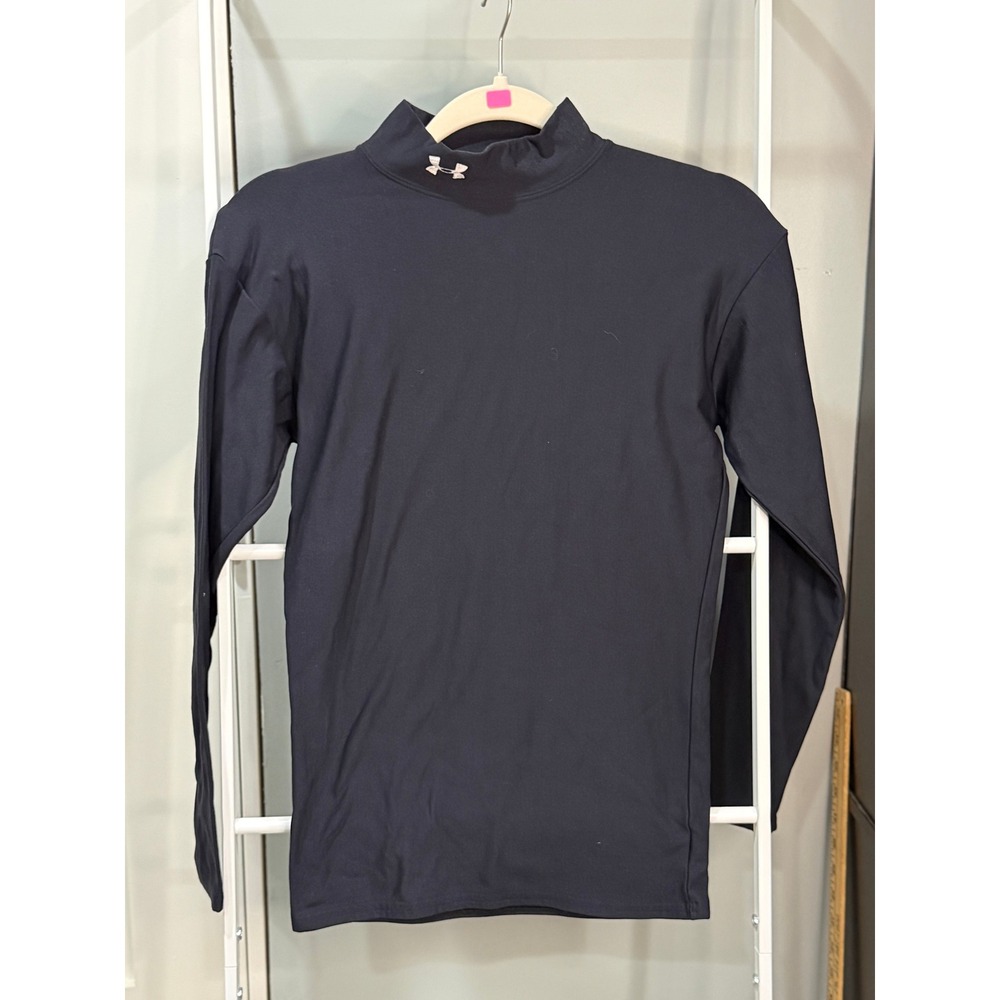 Under Armour ColdGear Mock Neck Compression Shirt Black Long Sleeve M Gorpcore